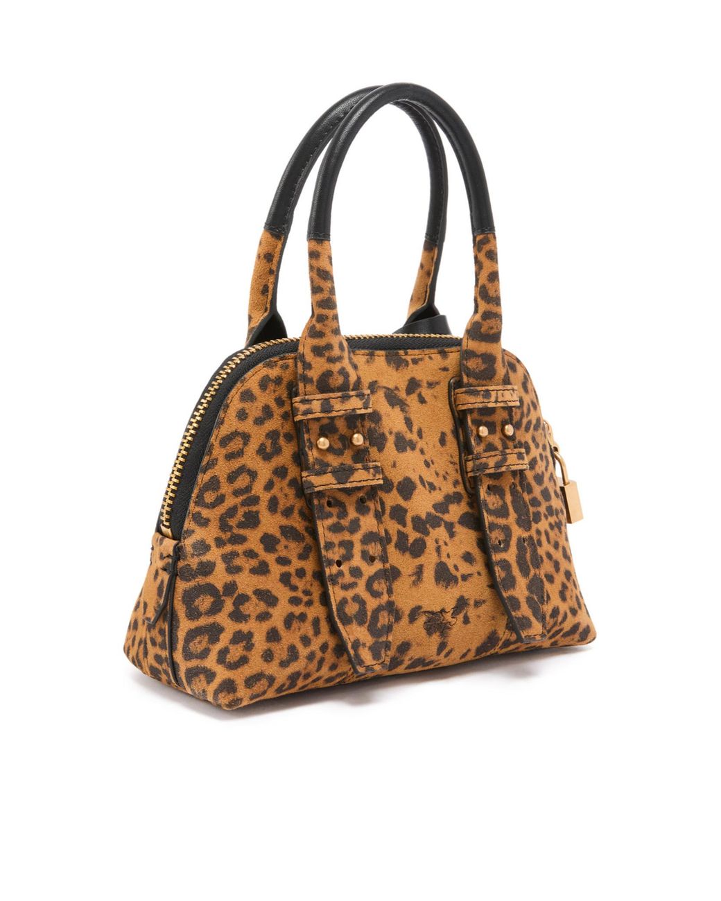 Pinko Brown Leopard Patterned Zip-Up Tote Bag