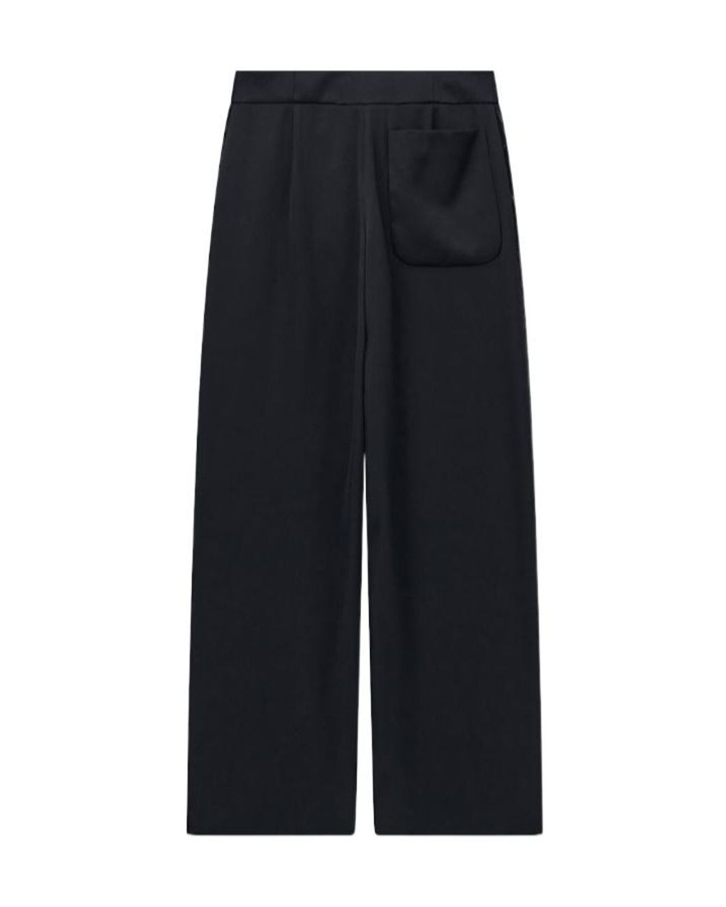 Giorgio Armani Black Embroidered Trouser Sera Regular Fit Satin Rhinestone Trim