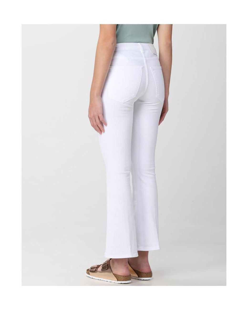 Dondup White Mandy Straight-Leg Jeans