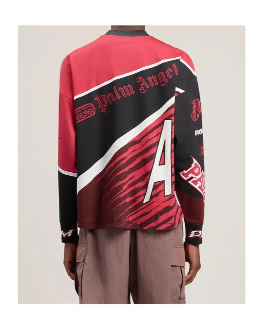 Palm Angels Red Long Sleeve Tops for men