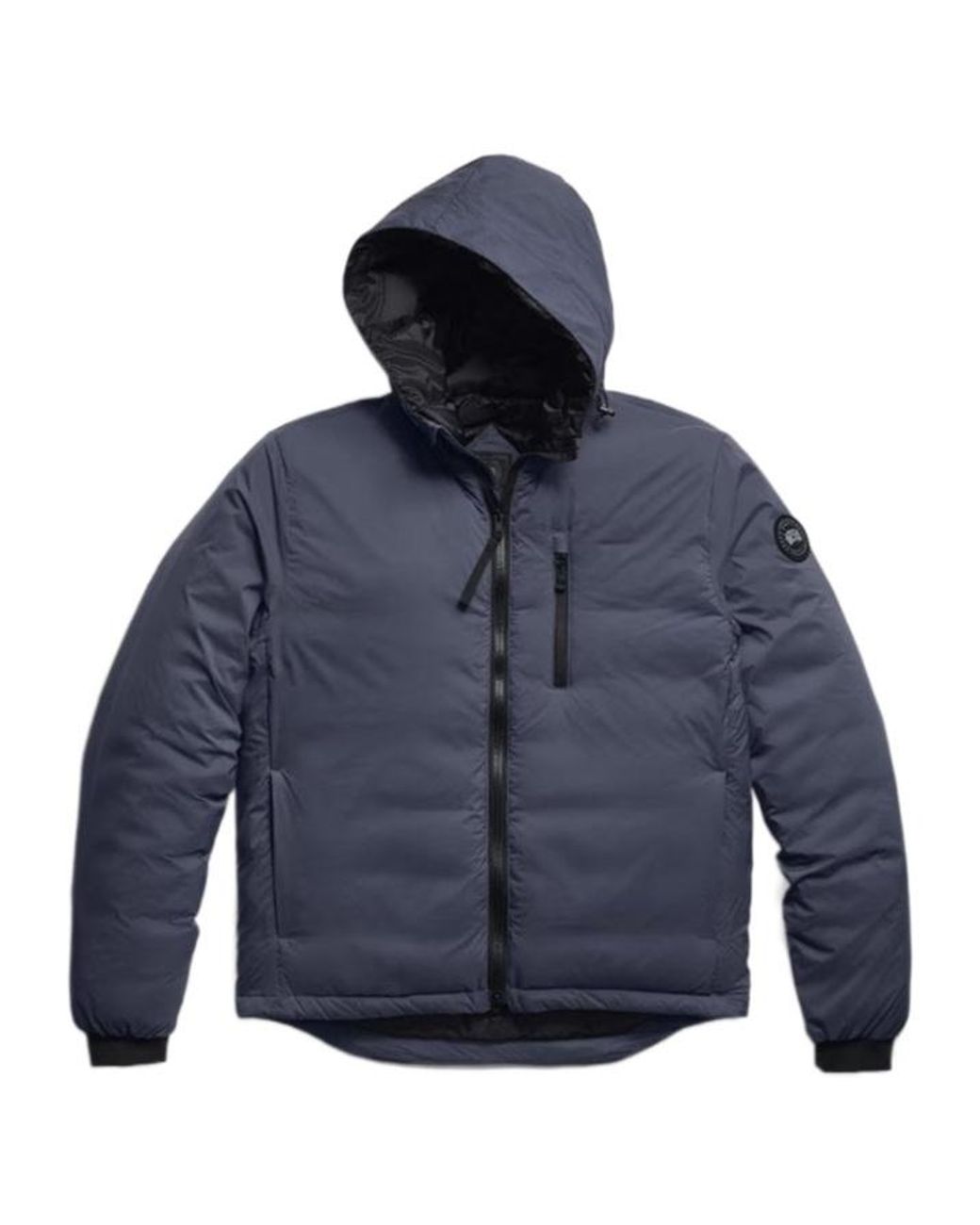 Canada Goose Blue Logo-Patch Hooded Padded Jacket for men