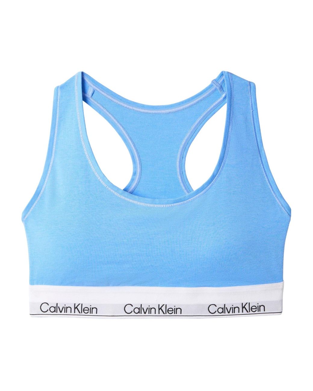 Calvin Klein Blue Cotton Sports Bra