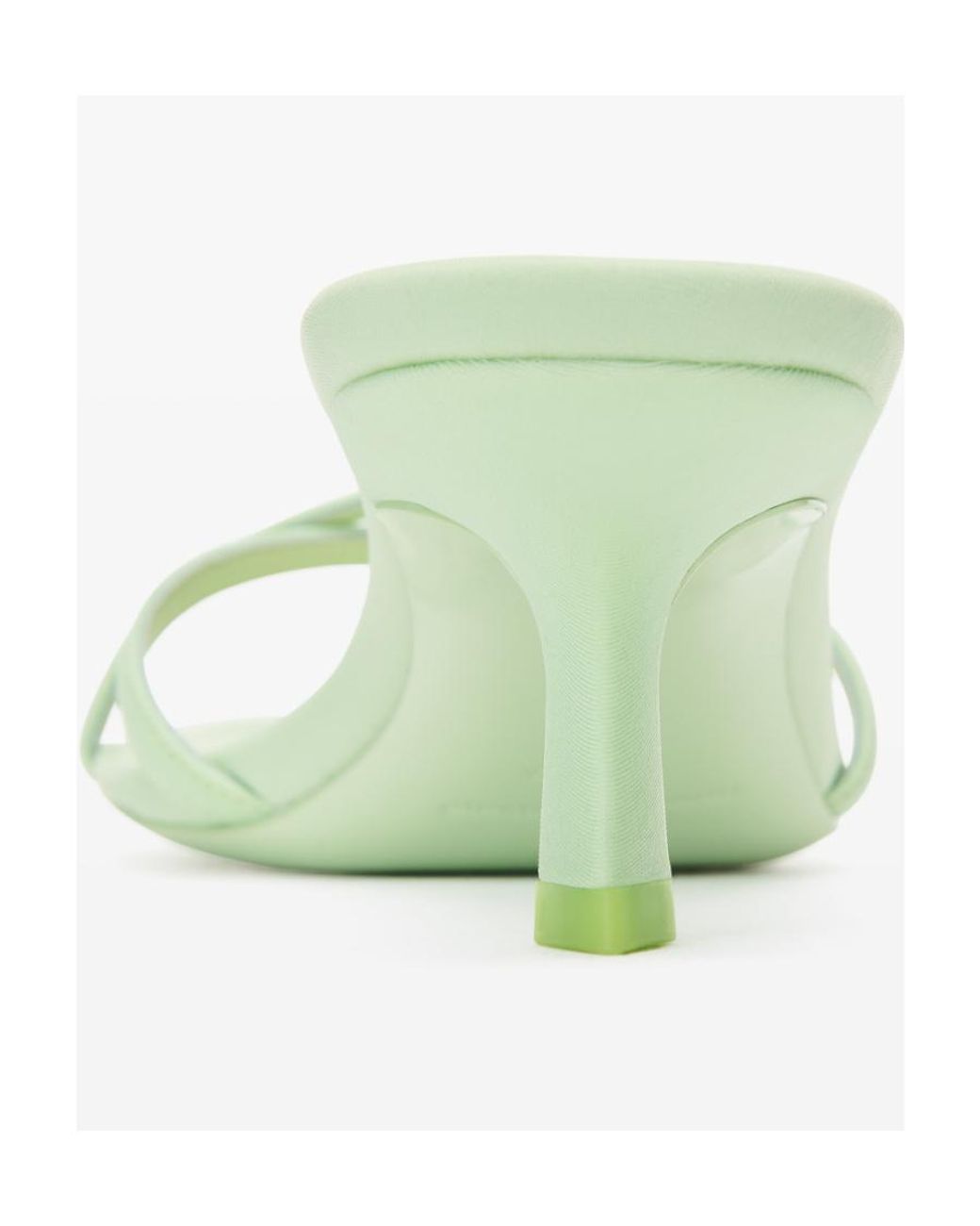Alexander Wang Green Logo High-Heeled Slippers