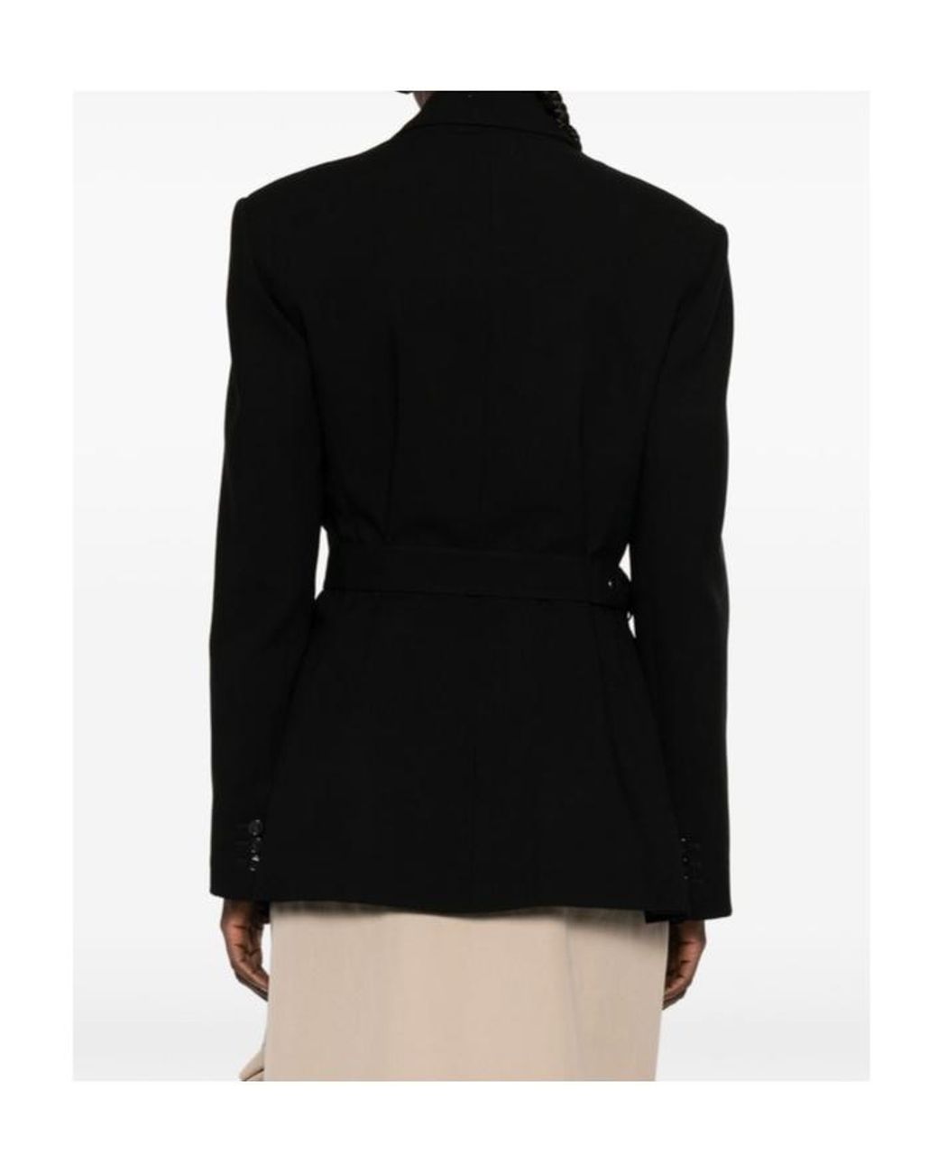 Loewe Black Wool Draped Blazer