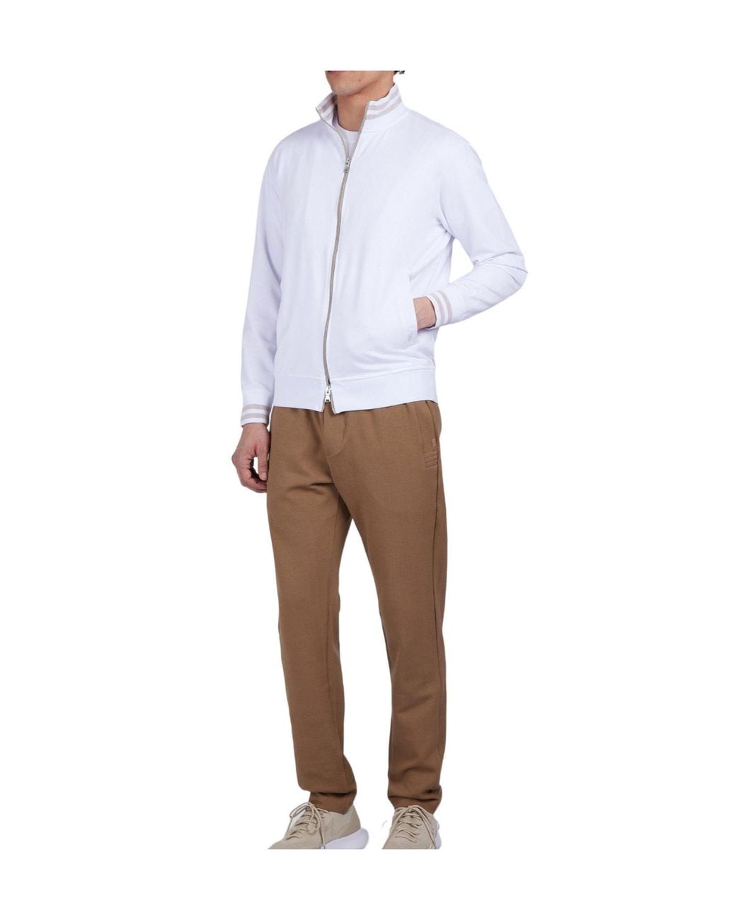 Paul & Shark Purple Standcollar Knit Track Jacket for men