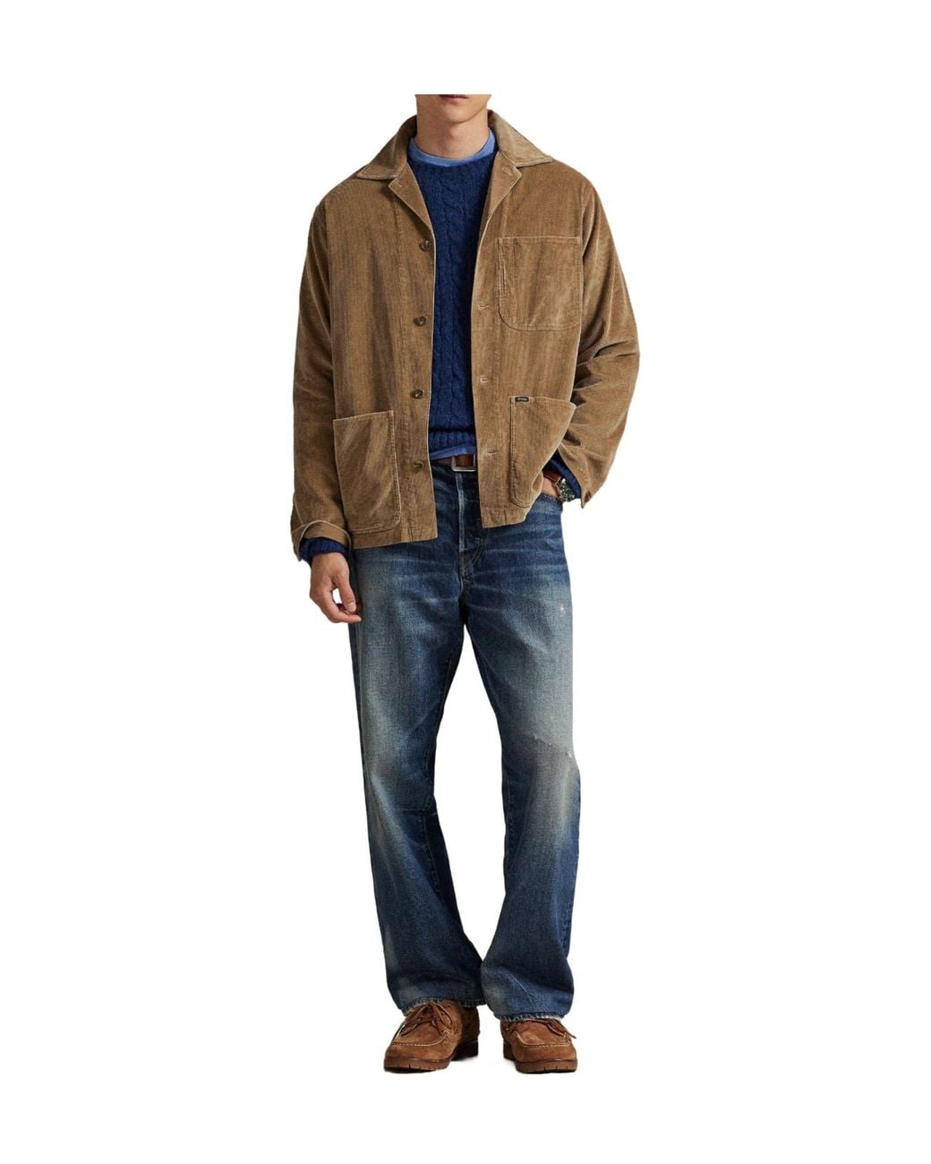 Polo Ralph Lauren Brown Corduroy Lapel Workwear Jacket for men