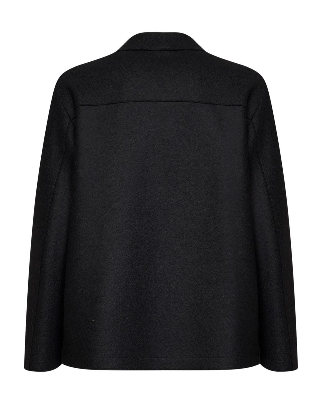 Harris Wharf London Black Double-Breasted Short Coat for men