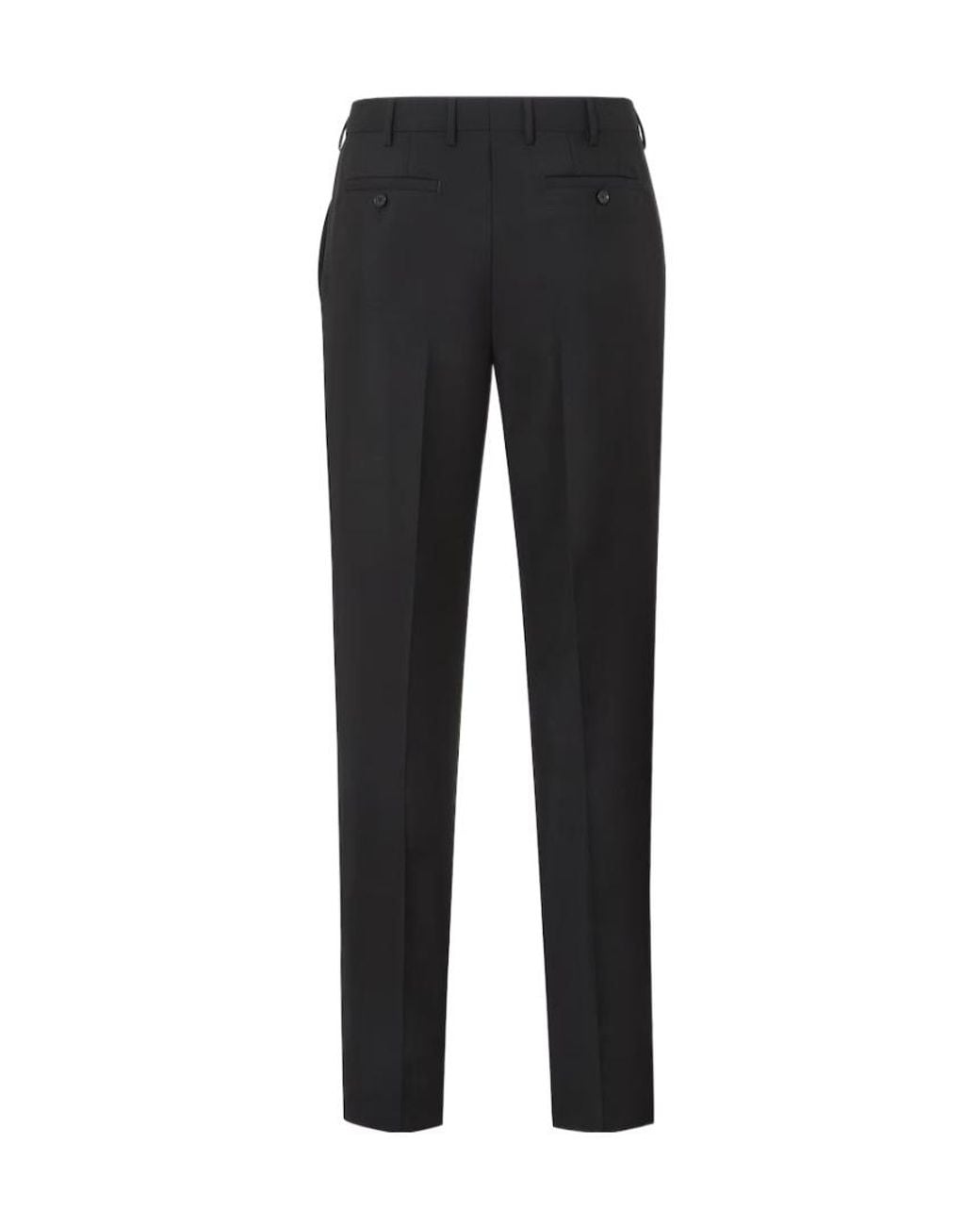 Fendi Black Kid Mohair Trousers for men