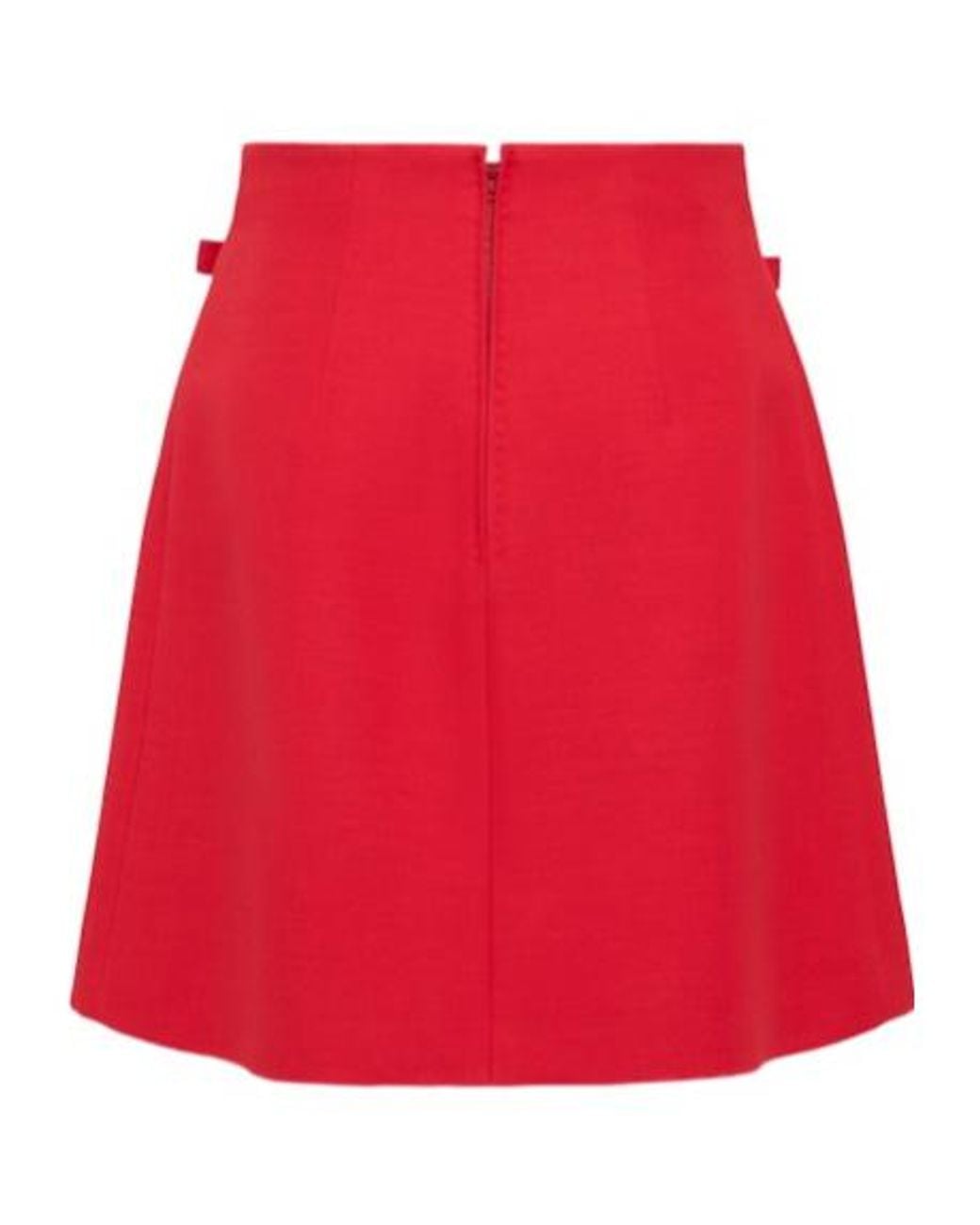 Valentino Red Crepe Couture Mini Skirt W/Bows