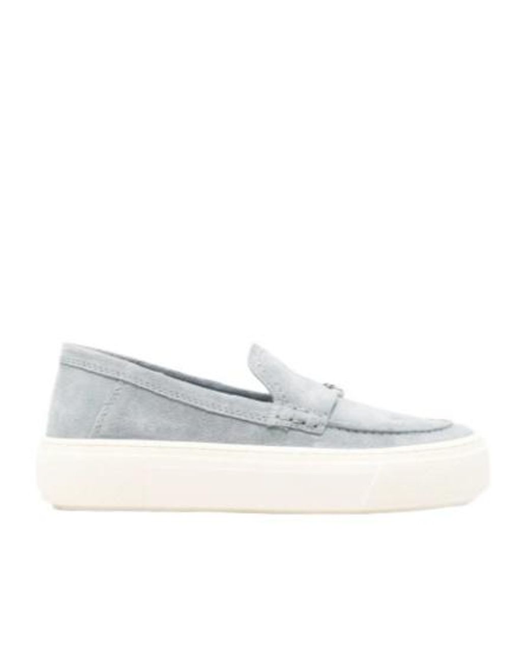 Hogan White Metal Trim Loafers