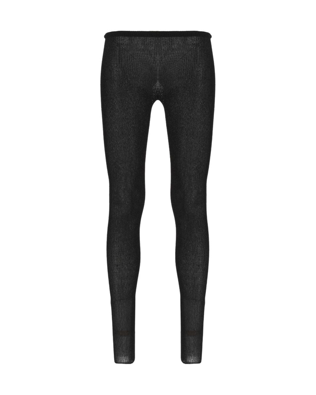 Dondup Black Ribbed-Knit Leggings