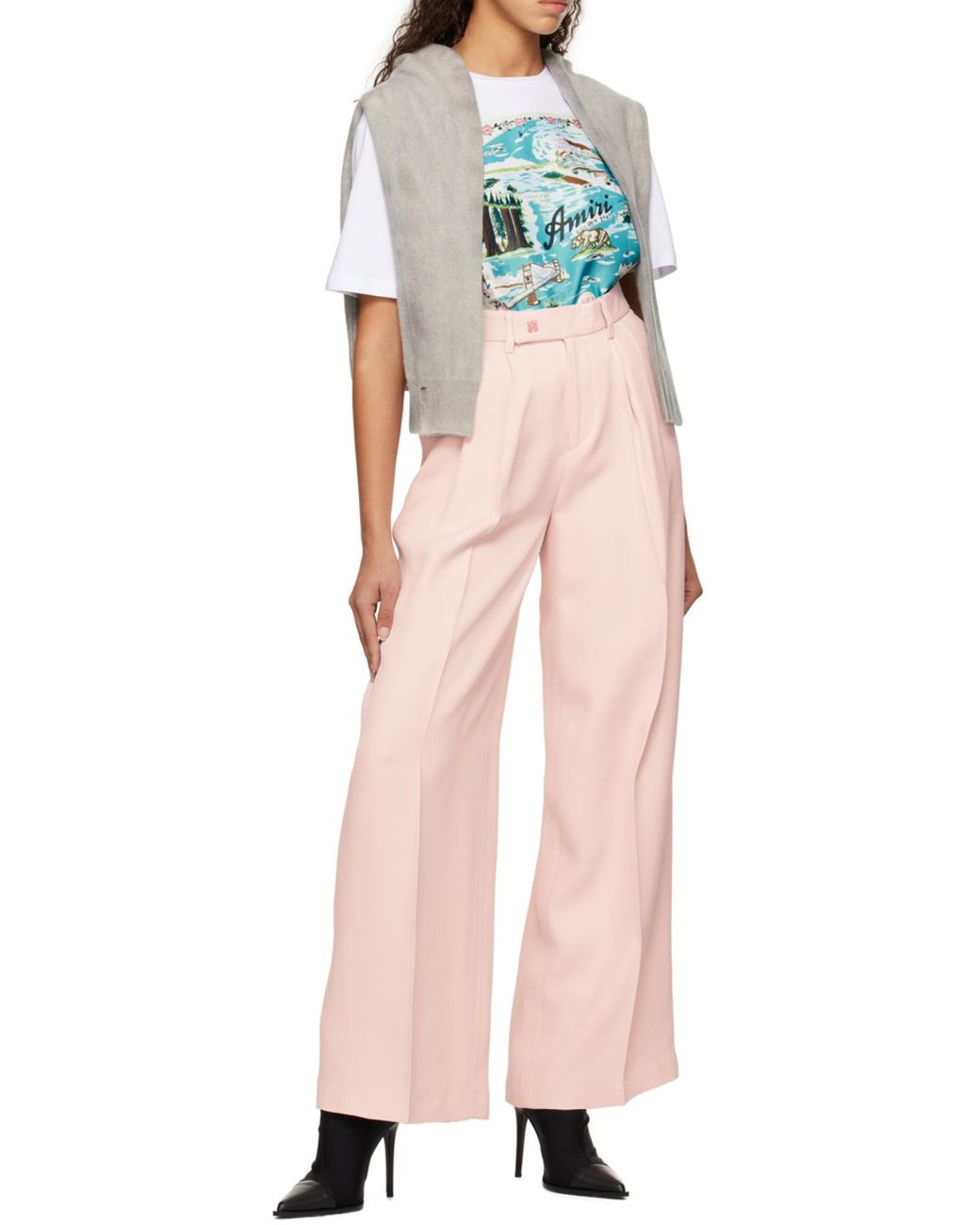 Amiri White Logo Casual Pants