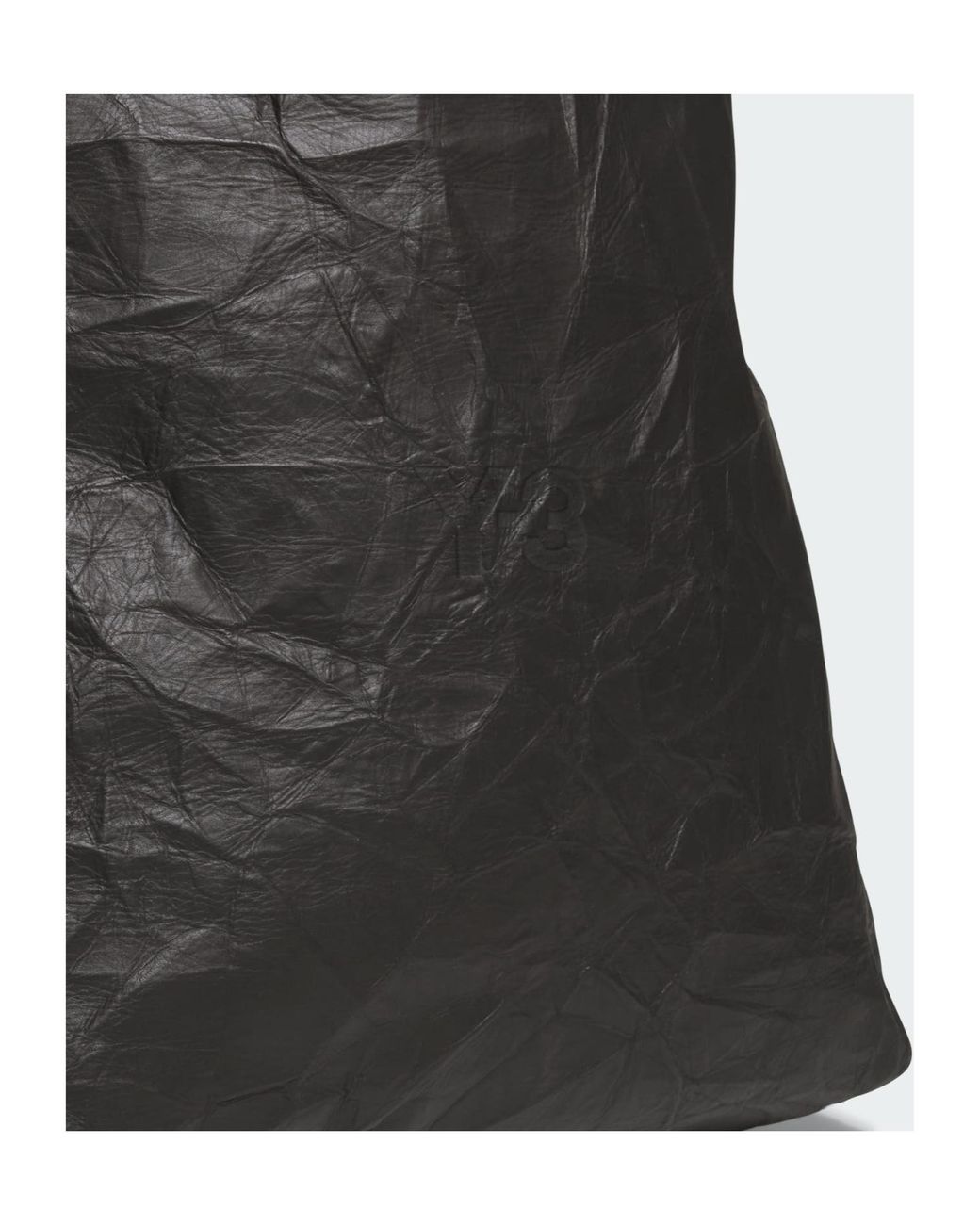 Y-3 Black Leather Tote Bag for men
