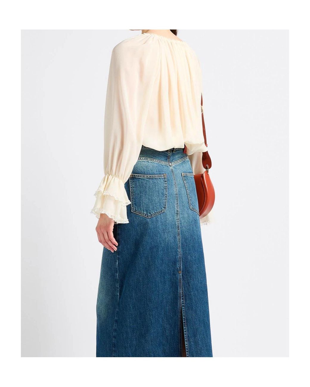 Chloé Natural Bohemian-Style Long-Sleeve Shirt