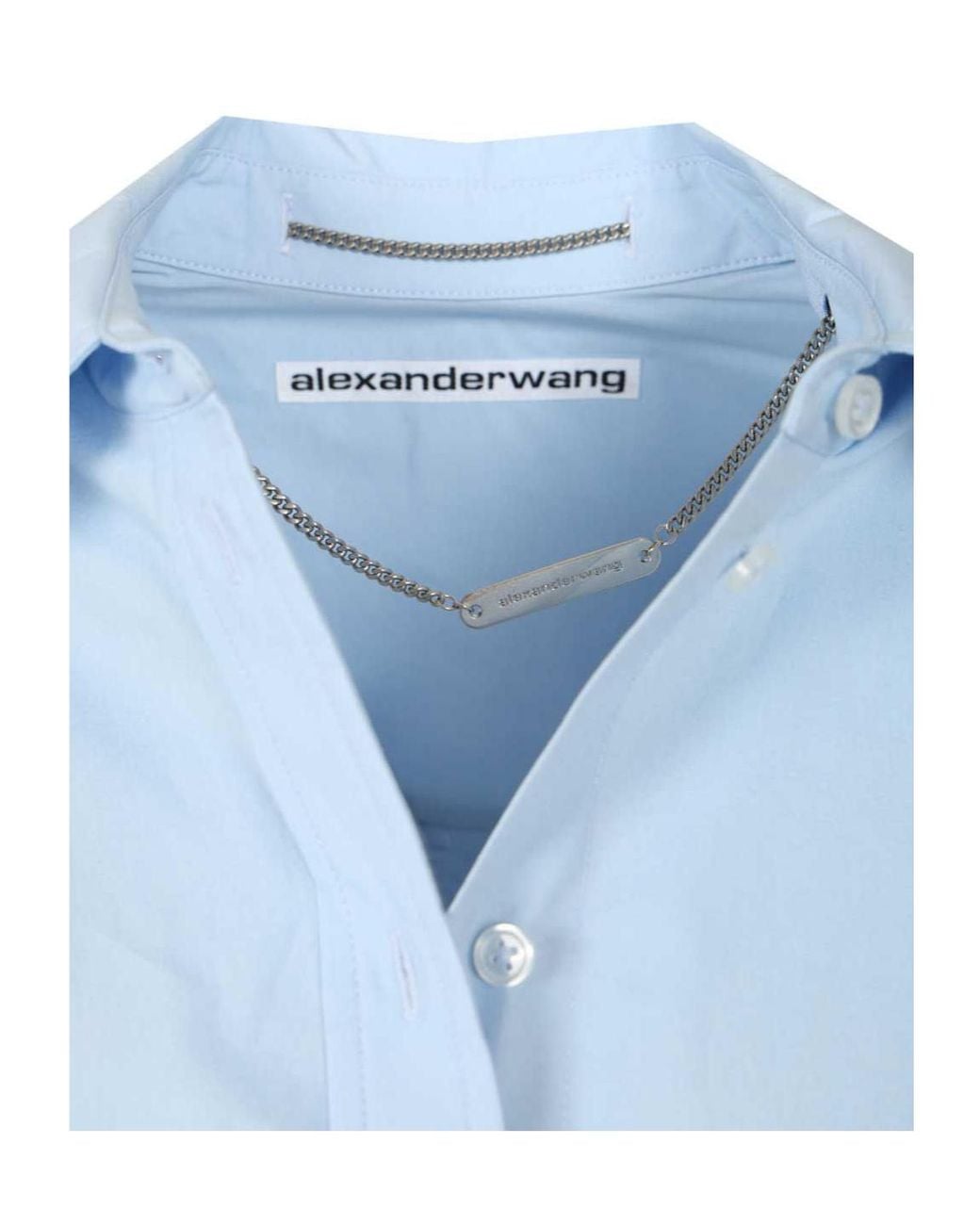 Alexander Wang Blue Long-Sleeved Oversized Shirt