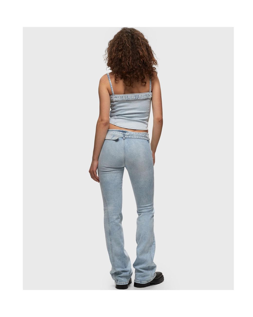 DIESEL Blue De-Lucy-S Logo Plaque Denim Tank Top