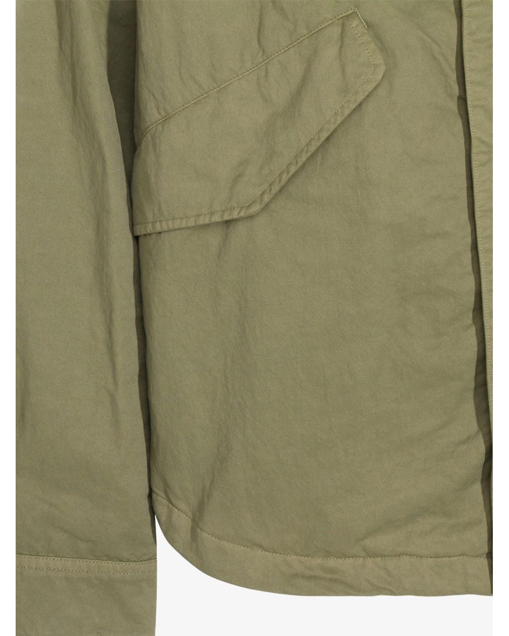 C P Company Green Long-Sleeved Jacket With A Collar for men