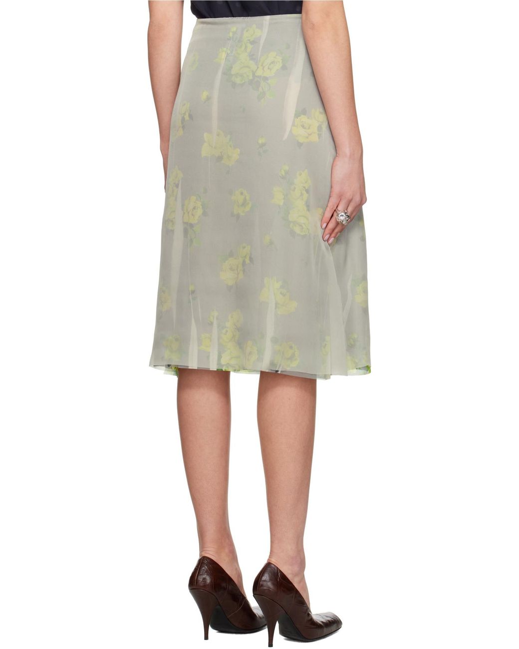 Acne Gray Pattern Skirt