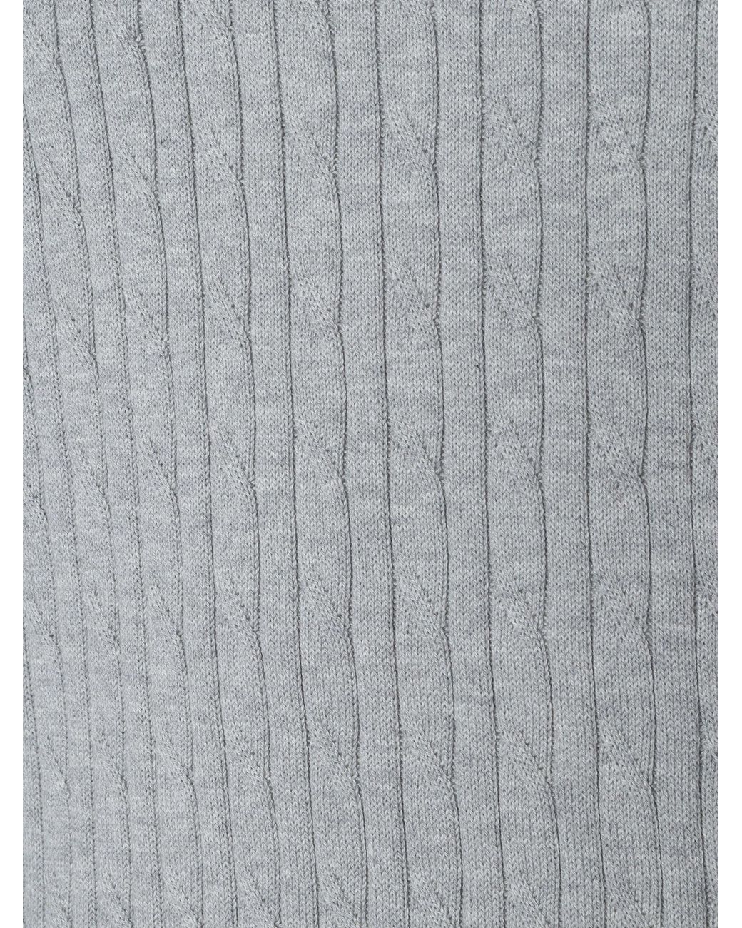 Peserico Gray Ribbed Crewneck Jumper for men