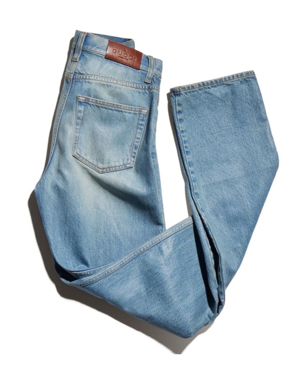 Gucci Blue Straight-Leg Denim Jeans
