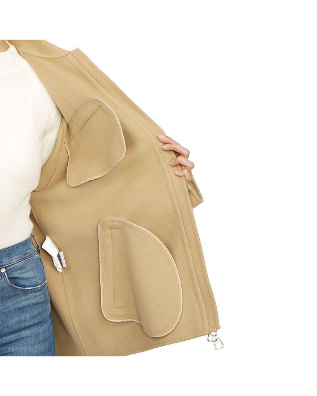 Sportmax Natural Long-Sleeved Casual Jacket