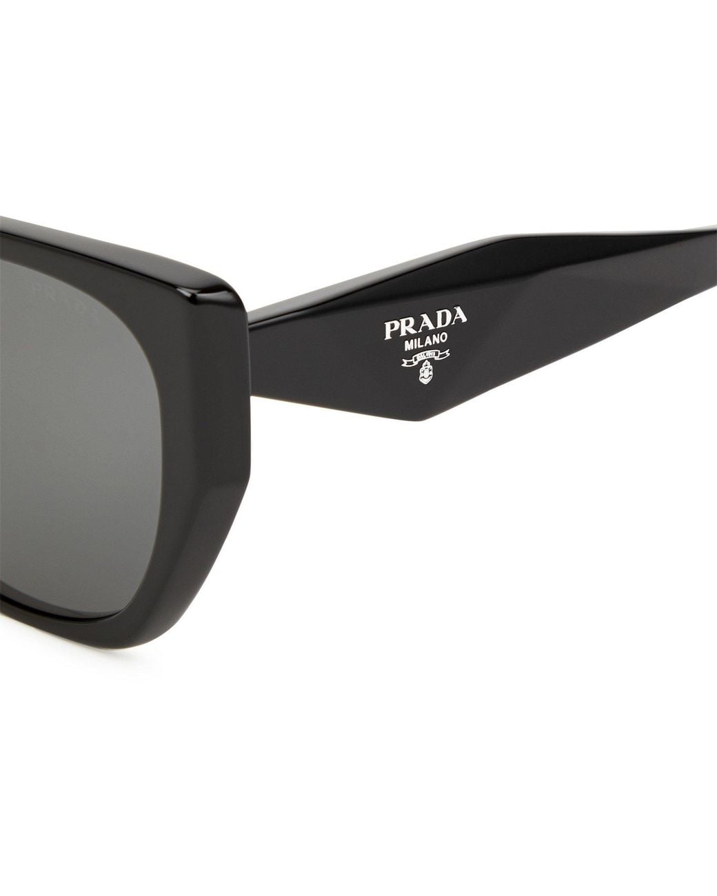 Prada Gray Thick-Frame Cat's Eye Sunglasses