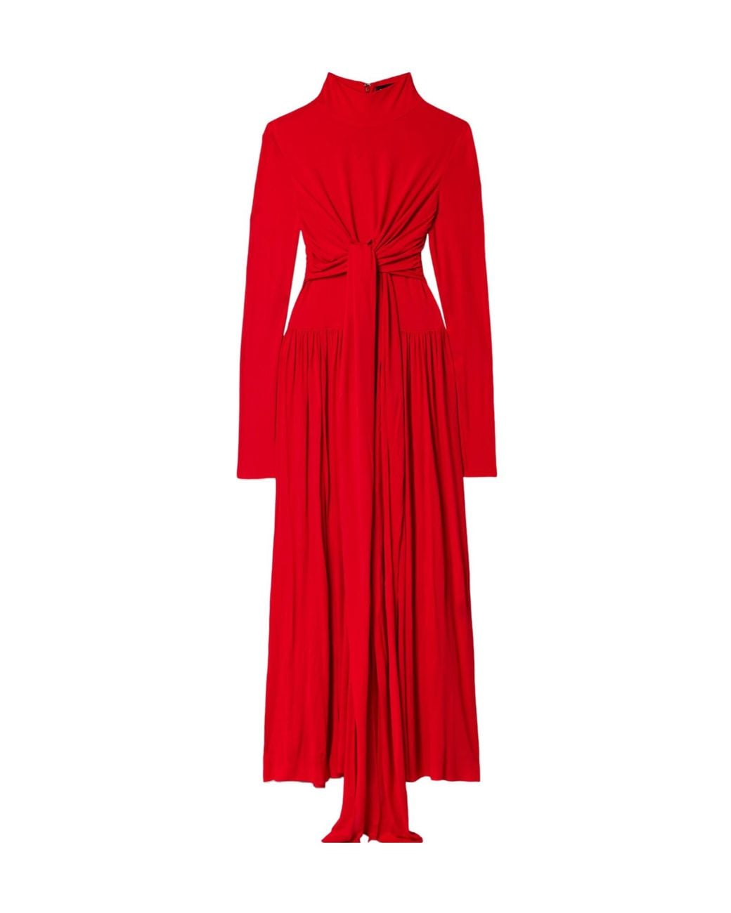 Proenza Schouler Red Wrap-Effect Jersey Maxi Dress