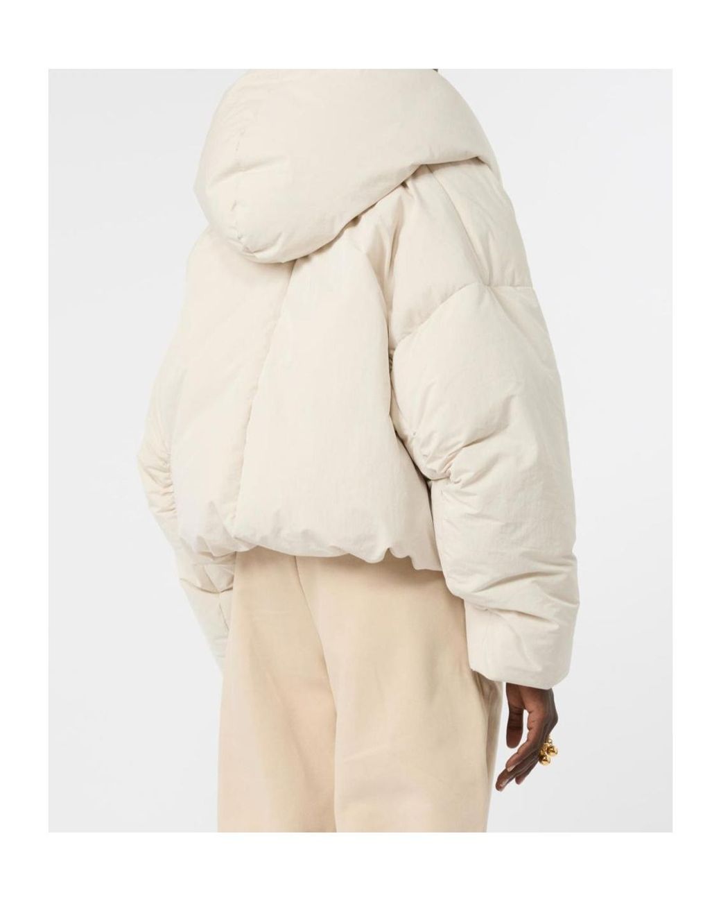 Sportmax Natural Spxvodka Cropped Down Coat