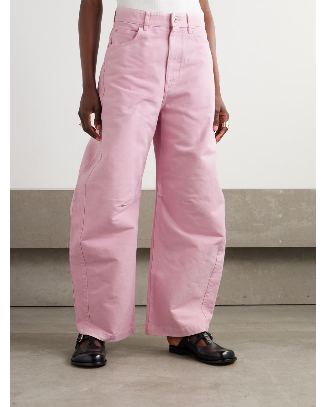 Loewe Pink Barrel Wide-Leg Trousers