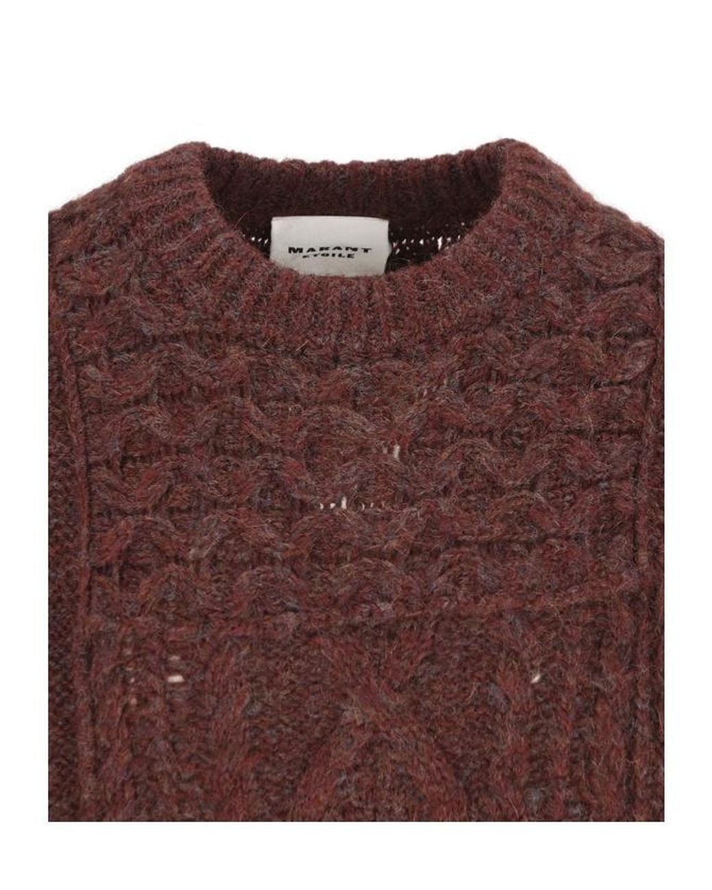 Isabel Marant Brown Isabel Marant Étoile Crewneck Ribbed Jumper