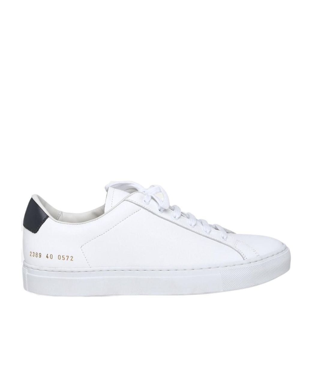 Common Projects White Round-Toe Lace-Up Sneakers for men