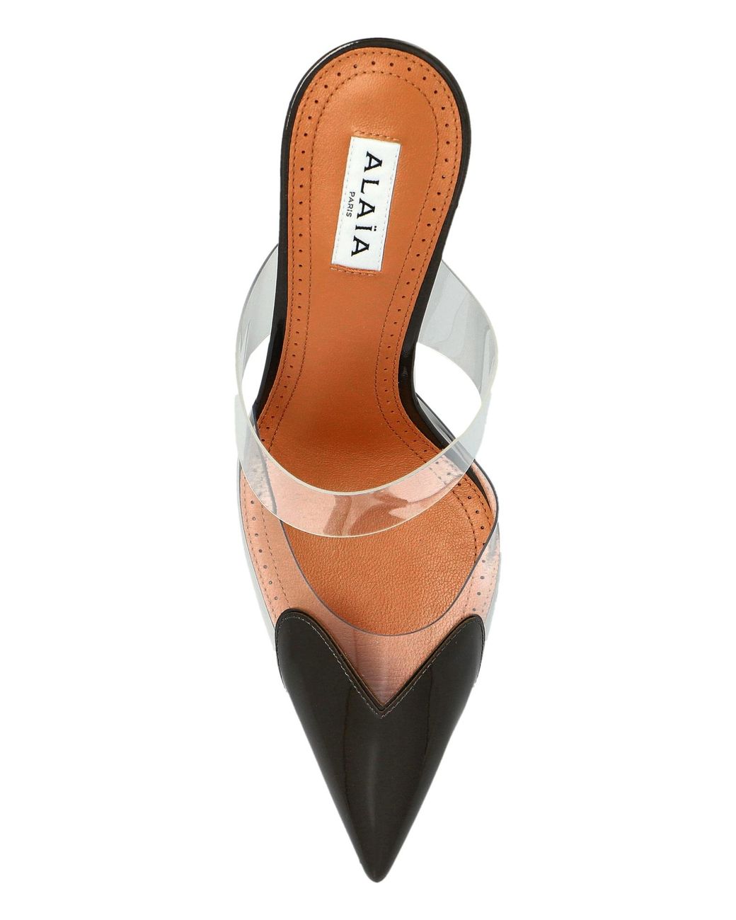 Alaïa White 90Mm Le Cœur Strap Mules