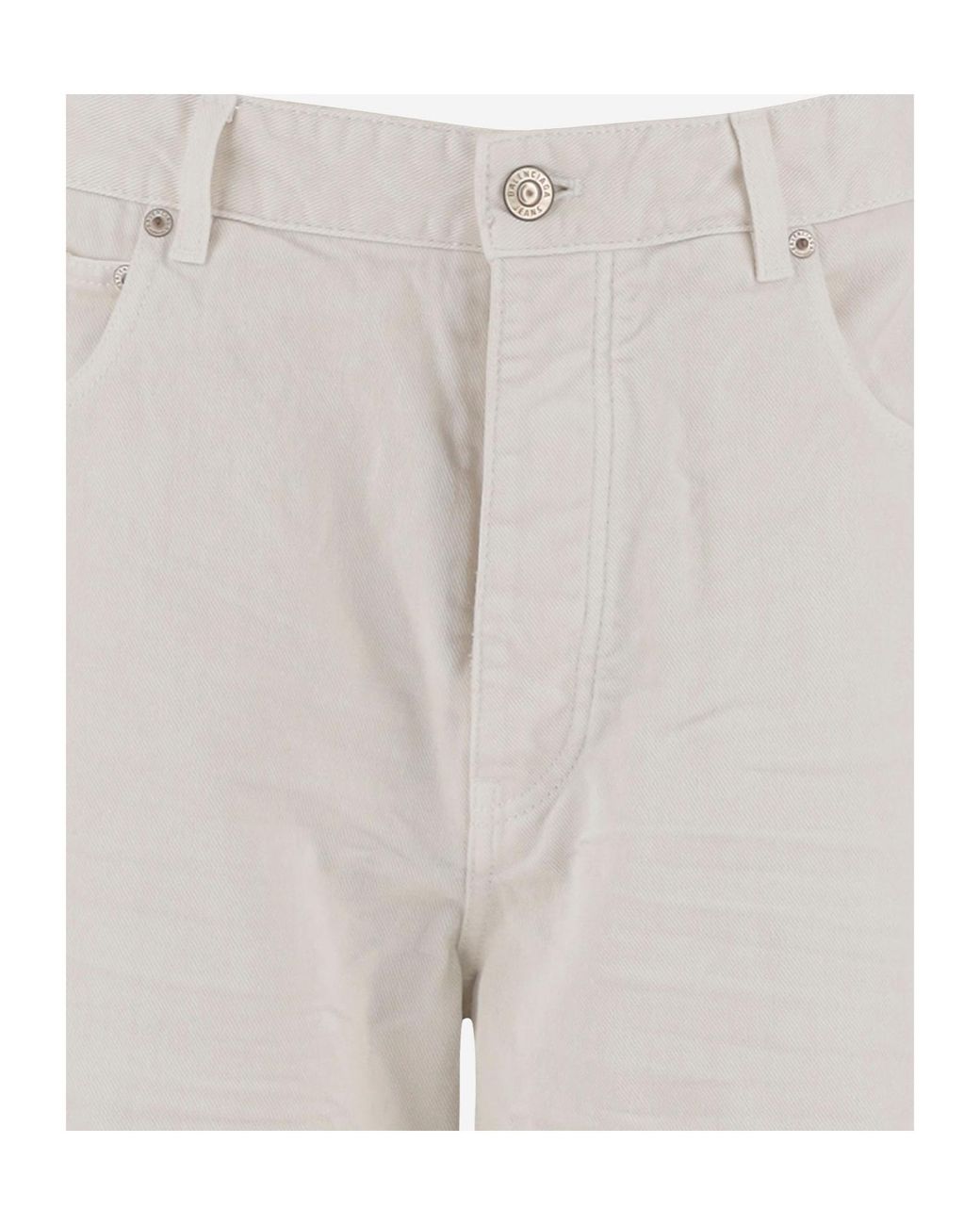 Balenciaga White Straight-Leg Loose Fit Pants