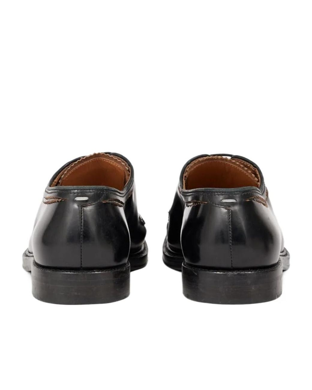Maison Margiela Brown Cut Round Toe Lace-Up Shoes