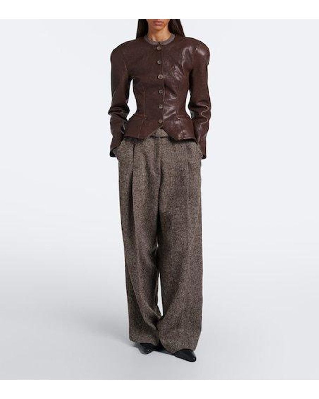 Magda Butrym Brown Wide-Leg Trousers