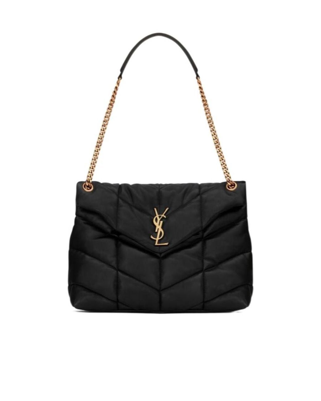 Saint Laurent Black Puffer Medium Shoulder Bag