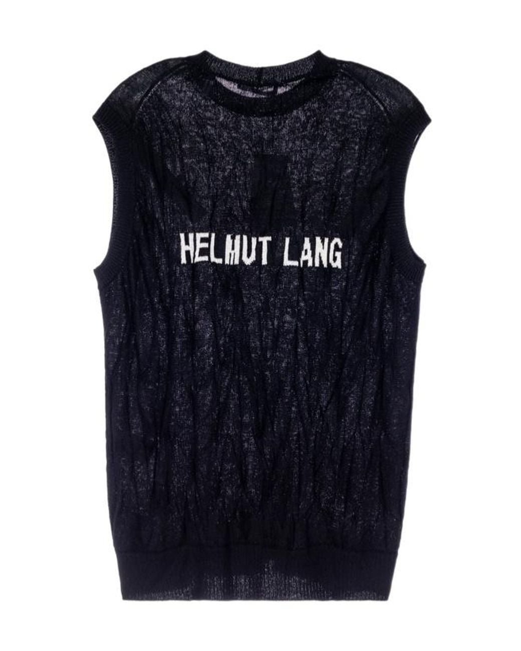 Helmut Lang Blue Round-Neck Vest