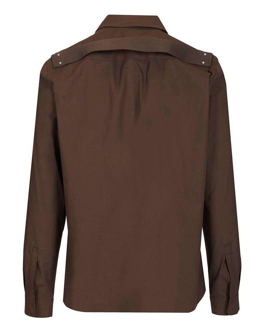 Rick Owens Brown Fogpocket Snap Outer Shirt for men
