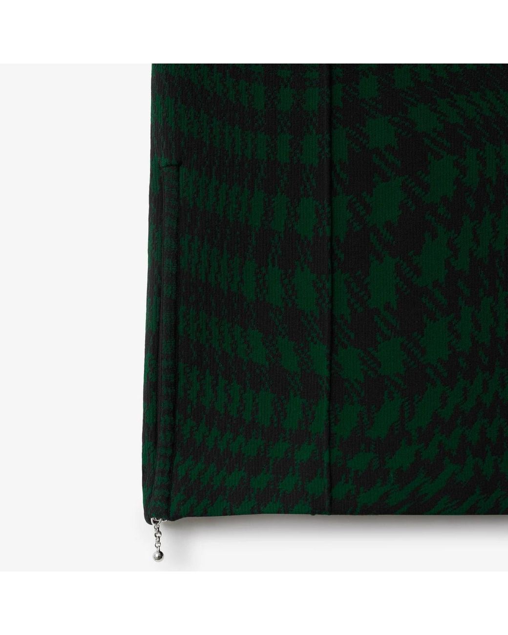 Burberry Green Houndstooth-Pattern Wide-Leg Trousers for men