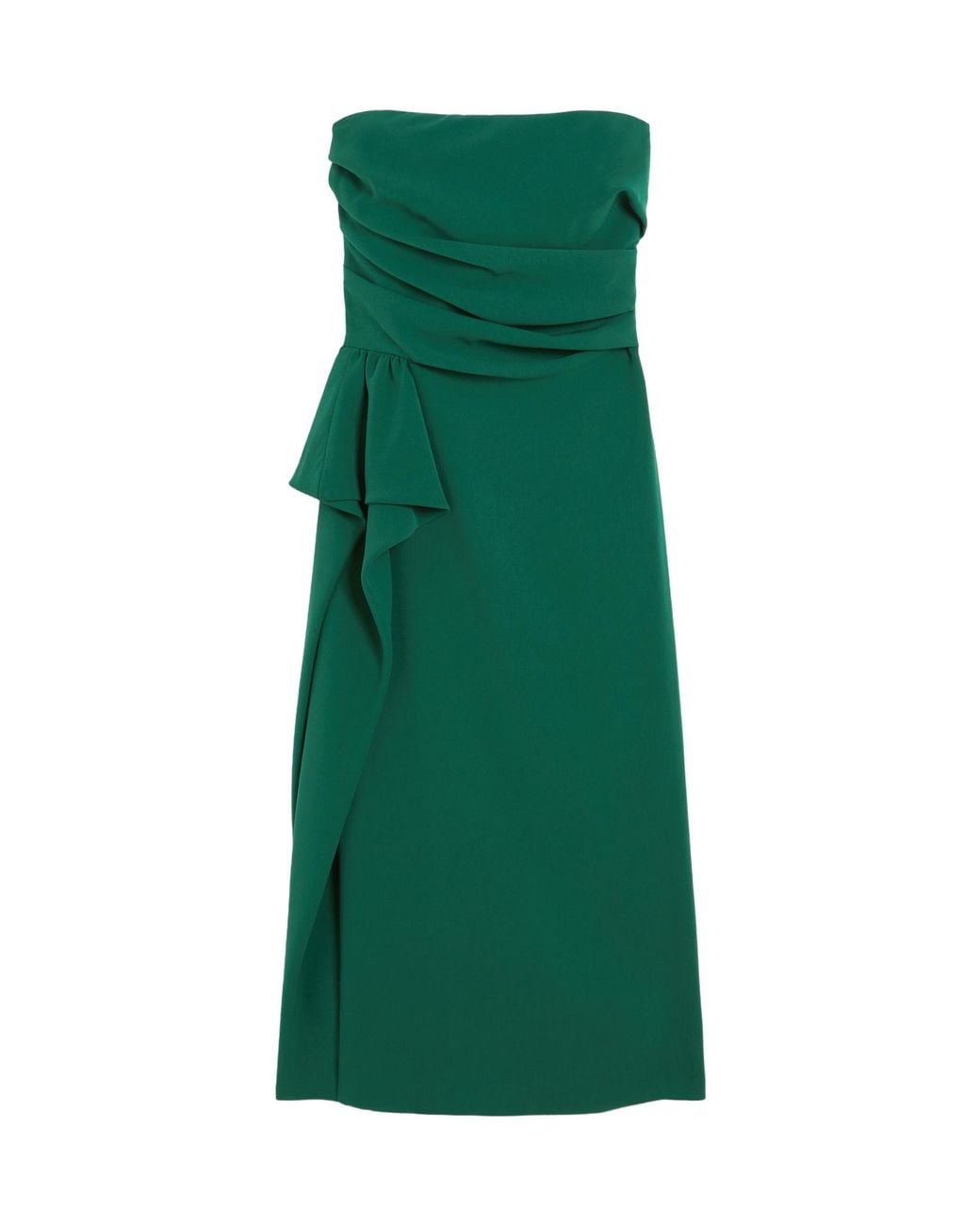 Max Mara Green Studio Acceso Strapless Midi Dress