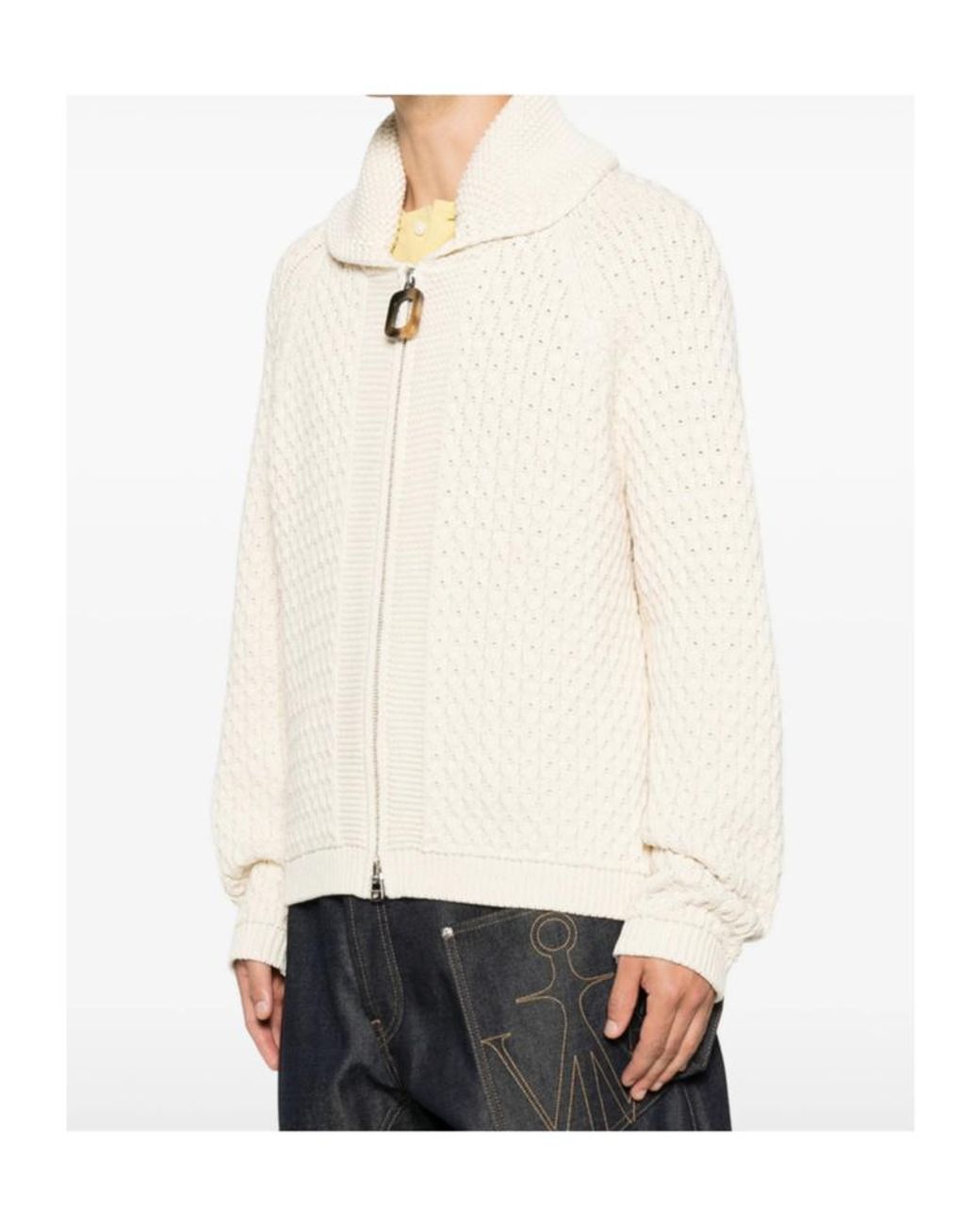 J.W. Anderson Natural Jw Anderson Cable Zip Cardigan for men