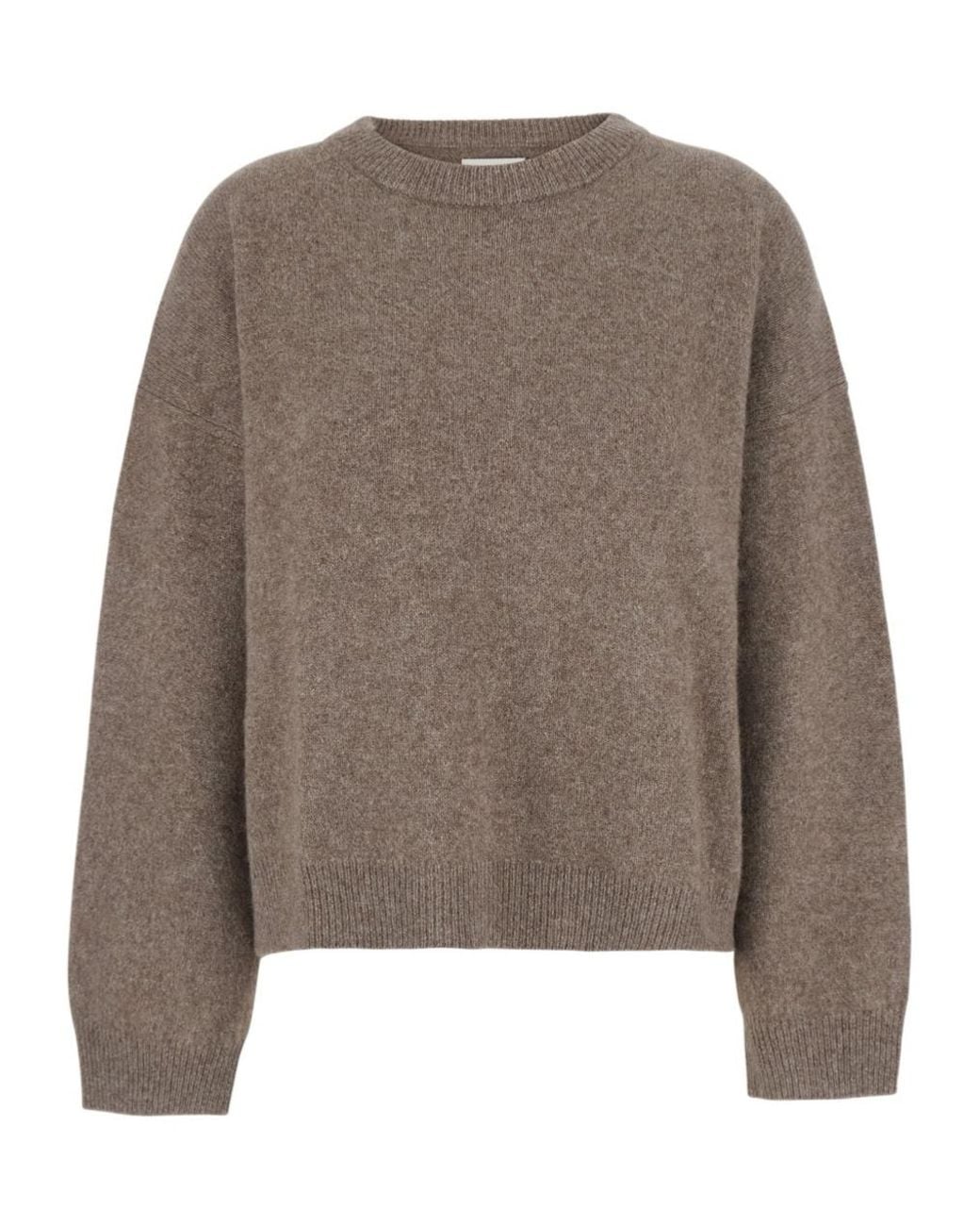 Loulou de Saison Brown Tristan Crewneck Knitted Sweater