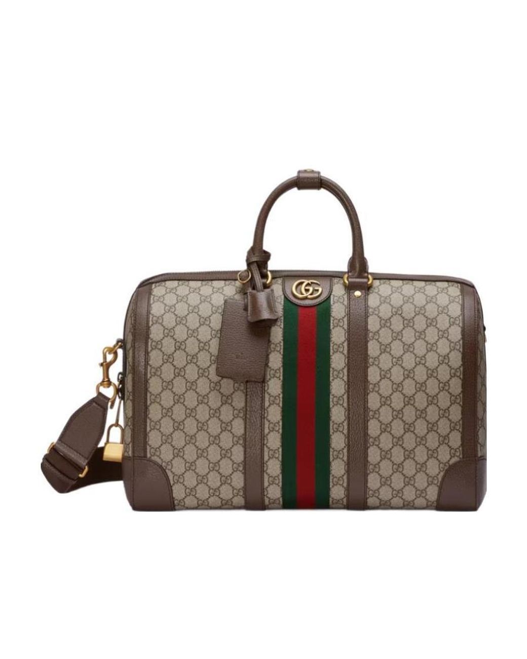 Gucci Brown Savoy Small Zipped Duffle Bag for men