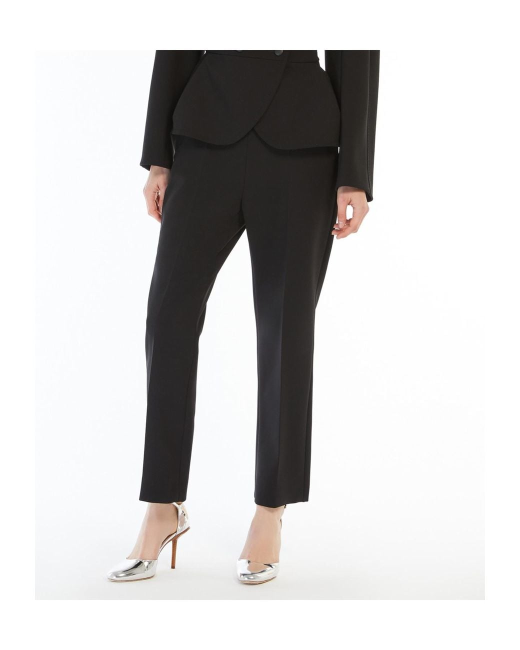 Max Mara Black High Waist Regular Fit Pants