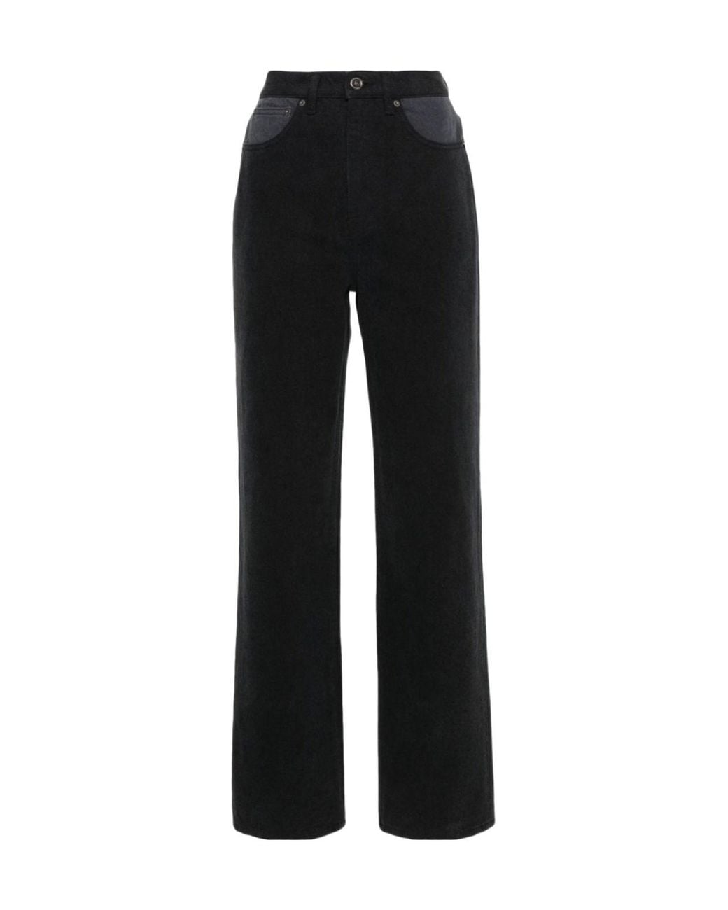 ROTATE BIRGER CHRISTENSEN Black Two-Tone Tapered Jeans