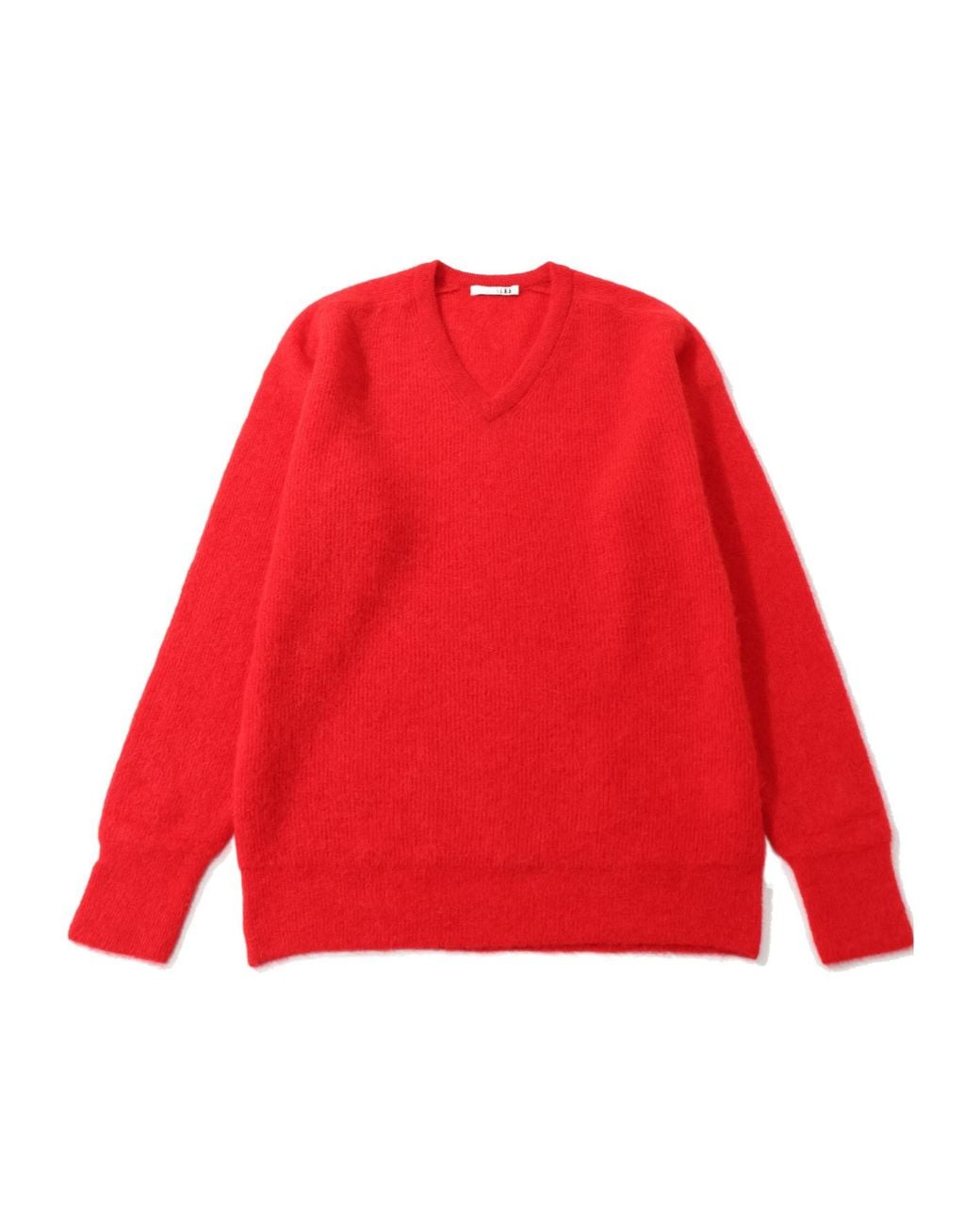 Auralee Red Sheer V-Neck Knitted Sweater for men