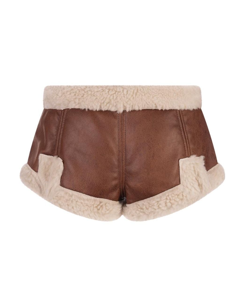DSquared² Brown Side-Zip Shorts