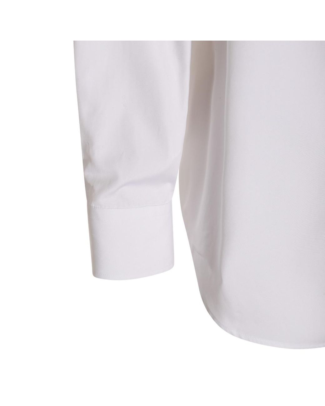McQueen White Embellished Collar Long Sleeved Shirt for men