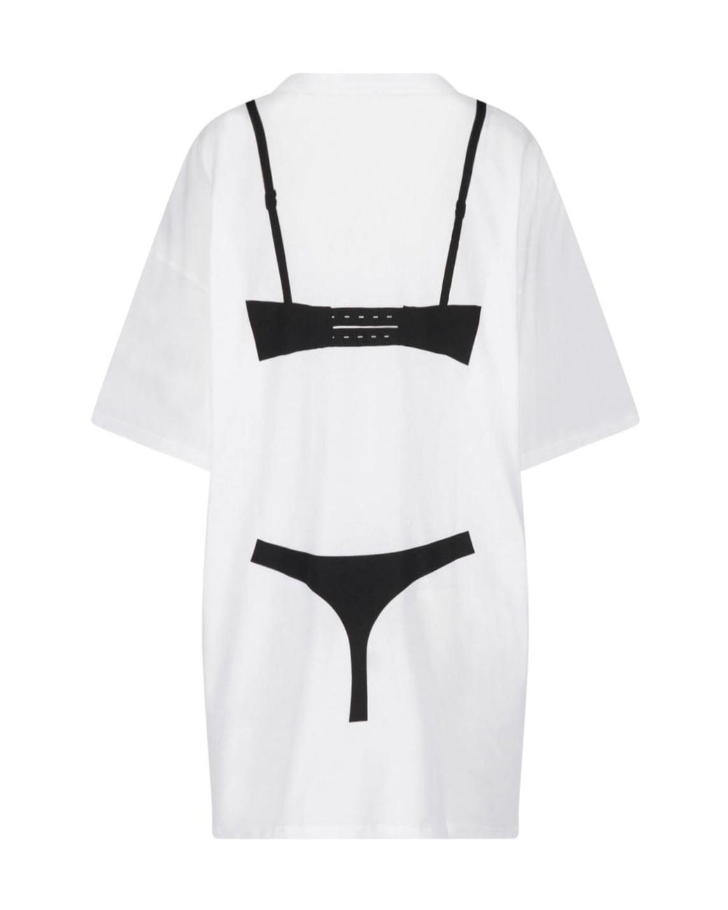 VAQUERA White Trompe L'Oeil Tall T-Shirt