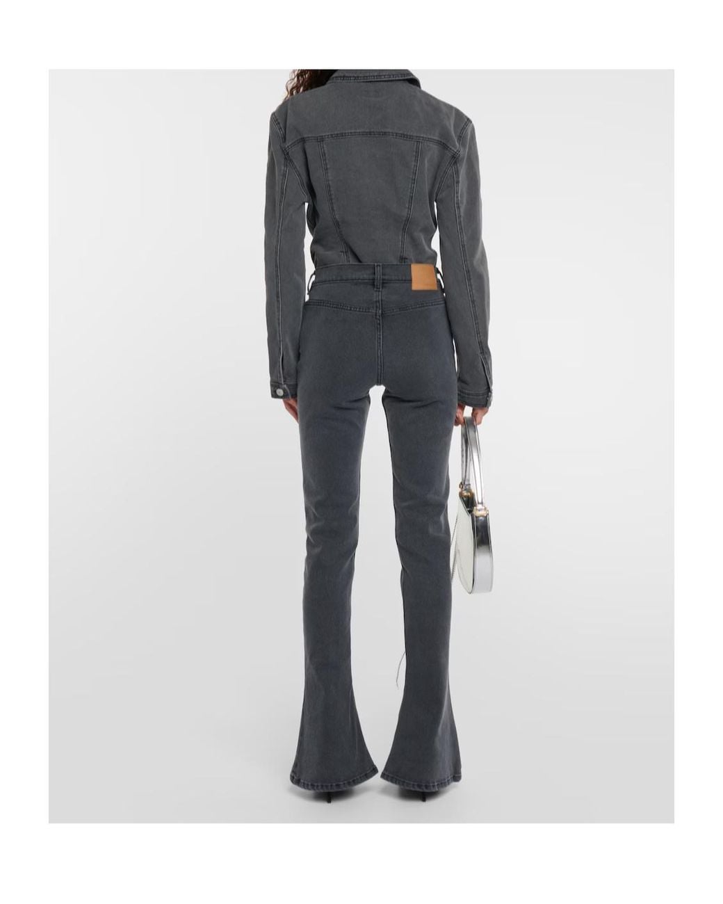 Magda Butrym Blue Flared Slim Jeans